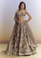 Beige Satin Bridesmaid Lehenga With Heavy Embroidery