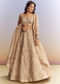 Beige Tissue Bridesmaid Lehenga With Heavy Embroidery