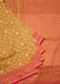 Beige weaved chanderi silk saree with brocade pallo only on Kalki