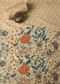 Beige And Blue Madhubani Block Print Unstitched Salwar Suit