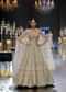 Beige Bridal Lehenga Set In Raw Silk With Jaal Embroidery And Pearl Tassels