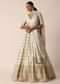 Beige Chiffon Embroidered Lehenga Set