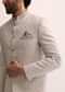 Beige Jodhpuri Suit With Self Work Embroidery For Men