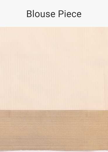 Beige Kora Silk Saree With Multi Color Thread Work