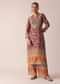 Beige Kurta And Pant Set With Printed Motifs