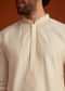 Beige Minimal Embroidered Kurta Pajama Set