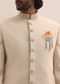 Beige Moti Embroidered Sherwani For Men