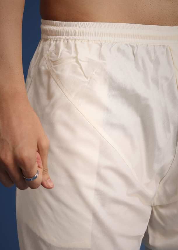 Beige Silk Zardozi Work Sherwani Set With Dupatta