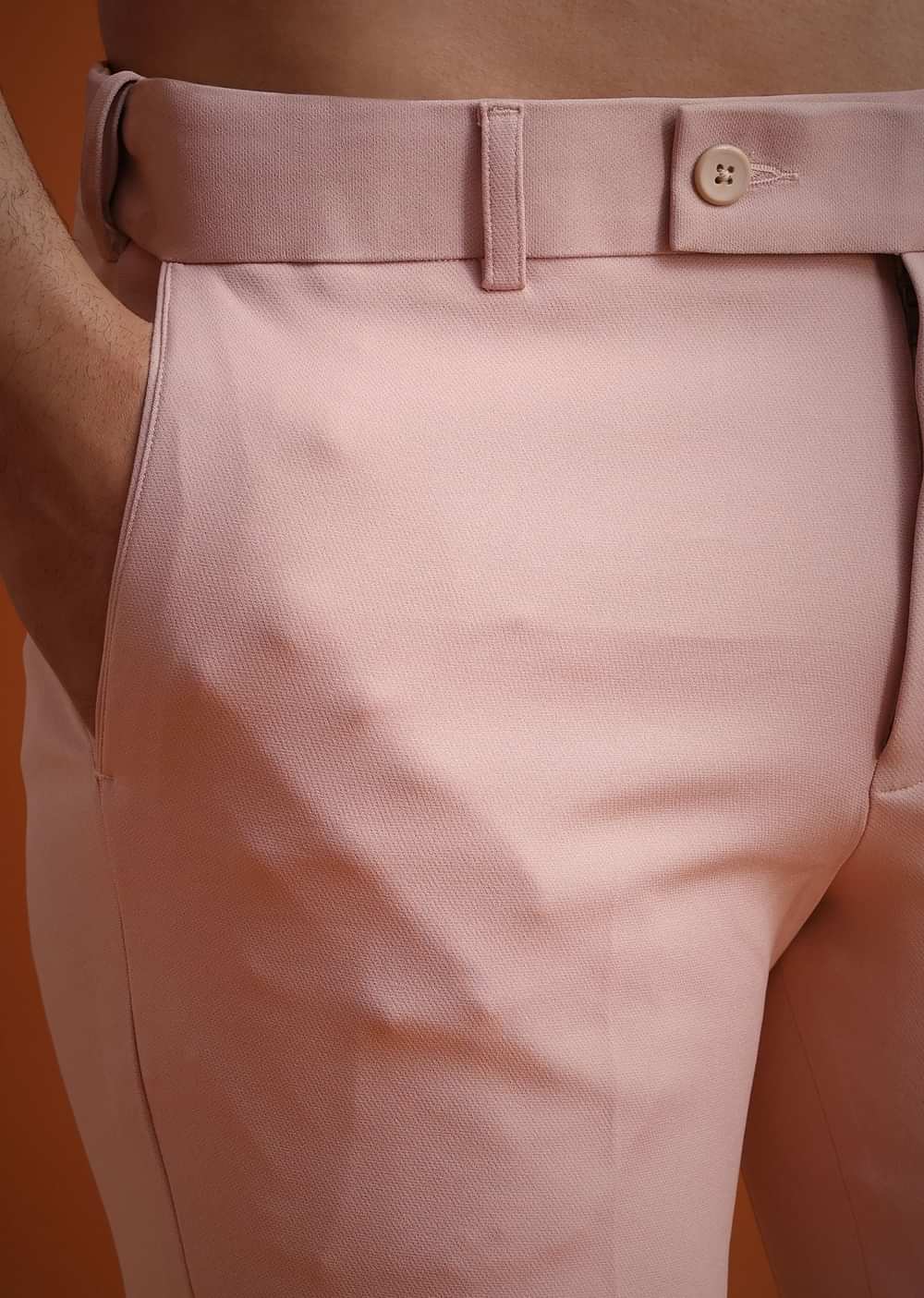 Beige Tuxedo And Pant Set With Cutdana Embellishments