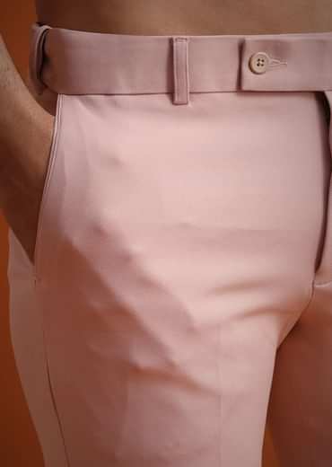 Beige Tuxedo And Pant Set With Cutdana Embellishments
