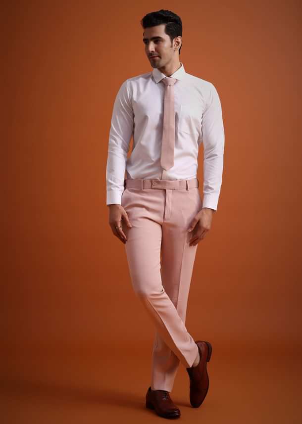 Beige Tuxedo And Pant Set With Cutdana Embellishments Beige Tuxedo And Pant Set With Cutdana Embellishments