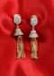 Bell shaped fancy tasseled earring with stones  only on Kalki