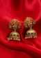 Black and gold shaded jhumkas in peacock motif only on kalki
