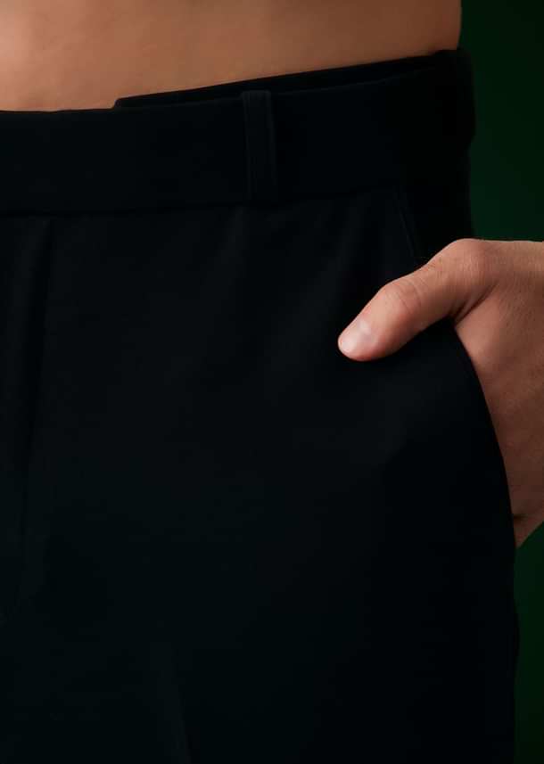 Black Banarasi Silk Tuxedo With Cut Dana And Crystal Embroidery