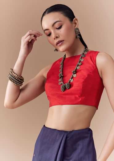 Black Cotton Linen Woven Saree with Blouse Fabric