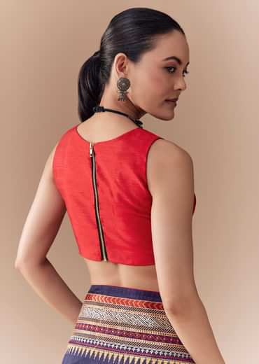 Black Cotton Linen Woven Saree with Blouse Fabric