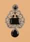 Black Crystal Embellished Fancy Danglers With Stones Online - Kalki Fashion