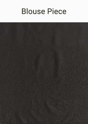 Black Embellished Chinon Saree With Floral Resham Work