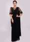Black Ready Pleated Saree In Georgette With Cut Dana Embroiderd Net Blouse Online - Kalki Fashion
