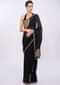 Black georgette saree in cut dana embroidery and butti only on Kalki