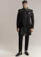 Black Imported Organza Indo Western For Men With Heavy Embroidery