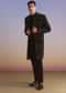Black Indo Western Set For Men With Beads Work