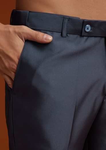 Blue Jodhpuri Suit With Cutdana Embroidery