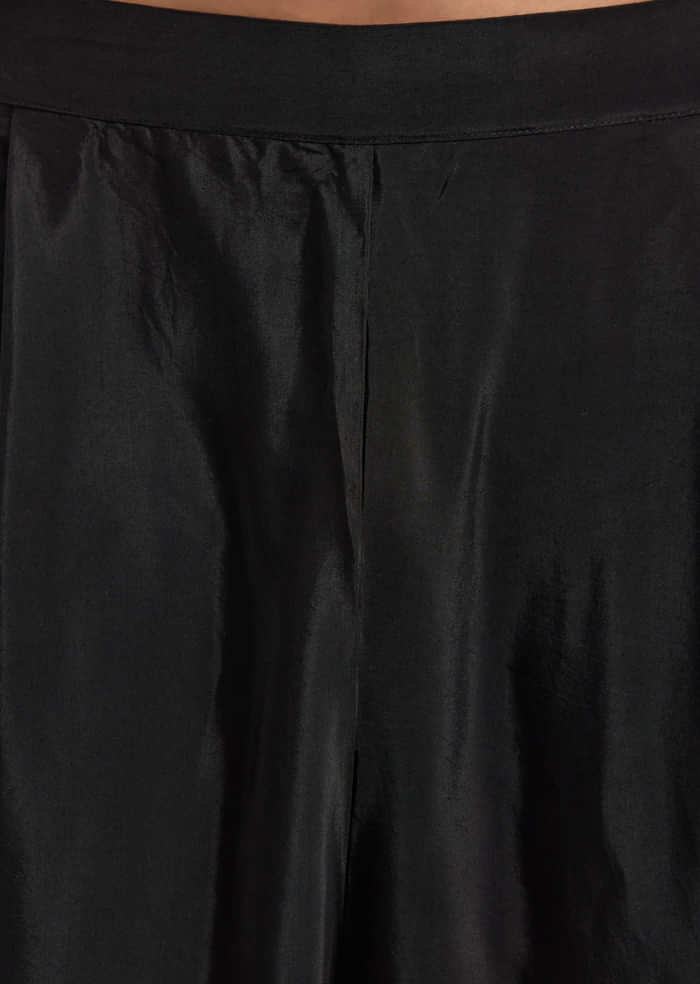 Black Modal Kurta Set For Men With Hand Dyed Leheriya Print