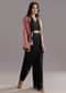 Black Organza Jacket and Satin Dhoti Palazzo Set With Zardosi Embroidery