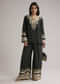 Black Printed Co Ord Set With Kurta And Palazzo