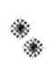 Black And White Swarovski Stud Earrings In 92.5 Sterling Silver
