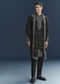 Black Silk Kurta Set For Men With Floral And Geometric Embroidery