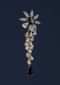 Black Stone Studded Earrings In Floral Motif With Crystals Online - Kalki Fashion Online - Kalki Fashion