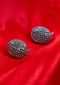 Black studs with silver jaal coating only on kalki