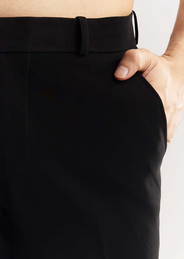 Black Suiting Indo Western With Thread And Beadwork