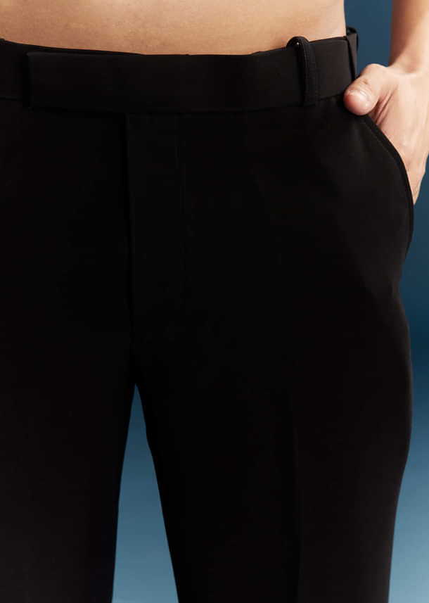 Black Tuxedo For Men With Cutdana Embroidery Black Tuxedo For Men With Cutdana Embroidery