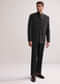Black Velvet Jodhpuri Set For Men With Cutdana Work