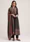 Black Ajrakh Printed Anarkali Set With Dupatta