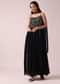 Black Anarkali Set With Mirror Embellishments