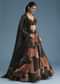 Black And Copper Lurex Glitter Lehenga Set With Fancy Choli