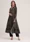 Black Bagru Printed Anarkali Set With Dupatta