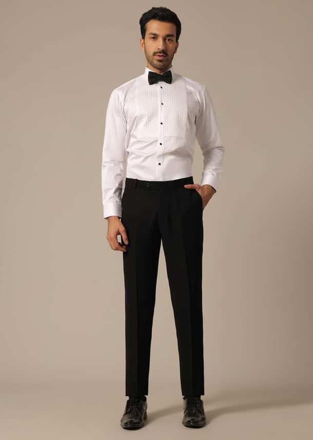 Black Blazer Set With Cutwork Detail