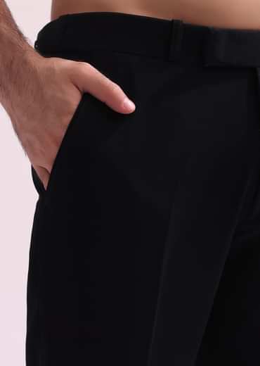 Black Chain Embellished Jacket With Shirt And Pants