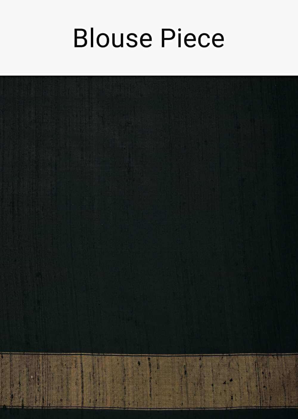 Black Dupion Silk Saree With Ikat Patola Work And Unstitched Blouse Fabric