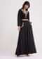 Black Embroidered Croptop And Palazzo
