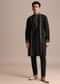 Black Hand Block Print Kurta Set