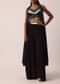 Black Hand Embellished Jacket And Palazzo Set