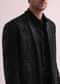 Black Indo Western Lapel Jacket With Shirt And Pant