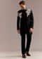 Black Indo Western Set For Men With Multicolour Embroidery