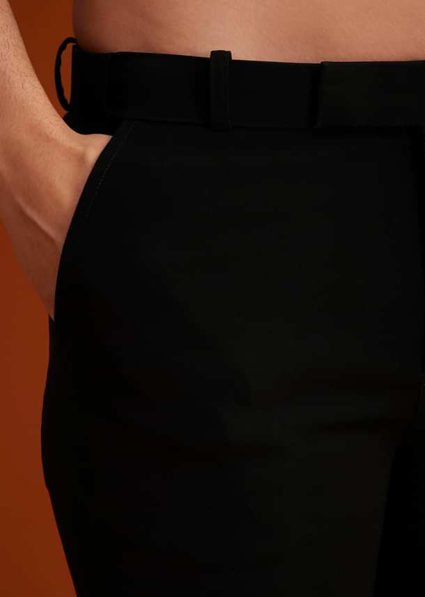 Black Indo Western Sherwani Set Black Indo Western Sherwani Set